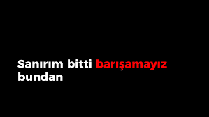 Sanırım Bitti Barışamayız bundan